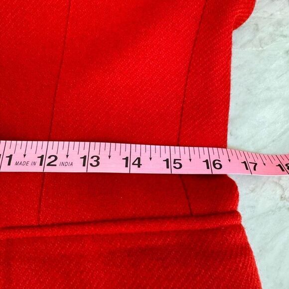 Evan Picone vintage 100% lambs wool red jacket blazer size 4 - Picture 7 of 8